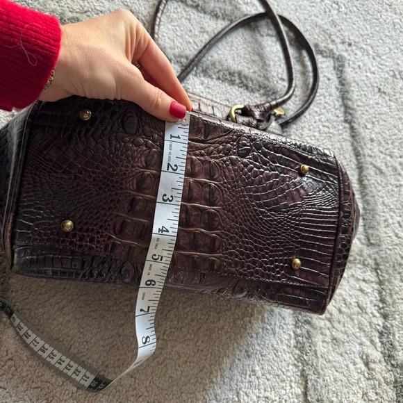 Brahmin Arianna Onyx Stanton Tote Leather Shoulder Bag brown croc embossed - Picture 13 of 15